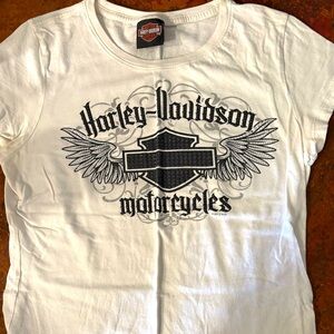 Authentic Harley-Davidson t with rhinestones detail
